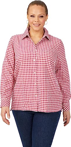 Foxcroft Harris Stretchy Check Blouse