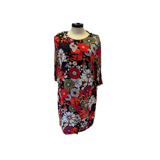 Samoon Floral 3/4 Sleeve Dress